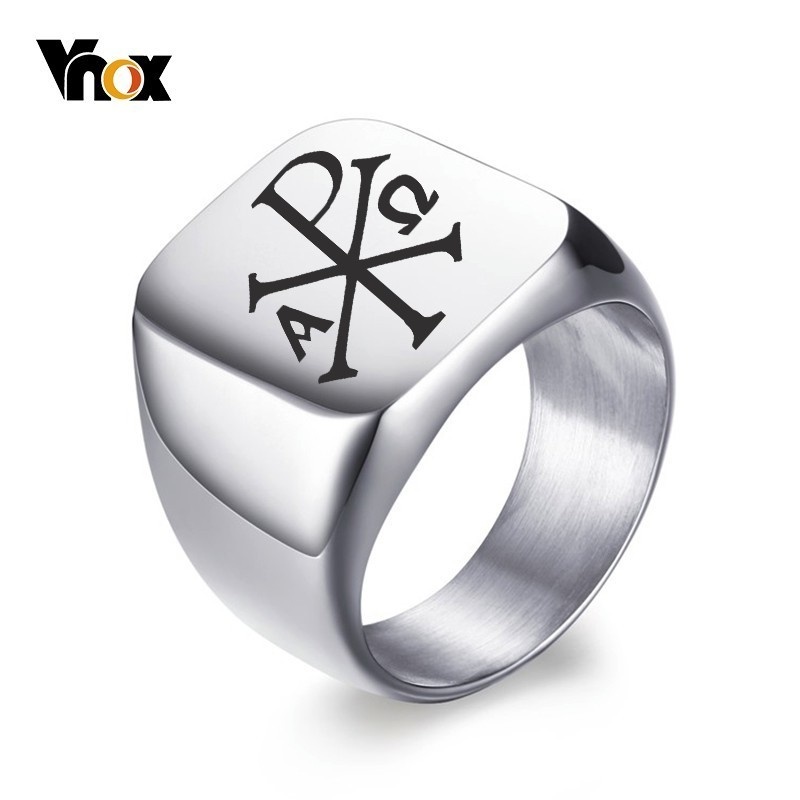 Initial Ring Custom - Vnox Free Personalized Stamp Ring For
