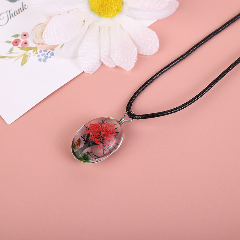 Real Dried Flower Baby's Breat - Birth Flower Necklace avaliação e preço