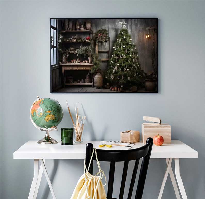 1pc frameless Large Christmas  - Family Tree Print avaliação e preço