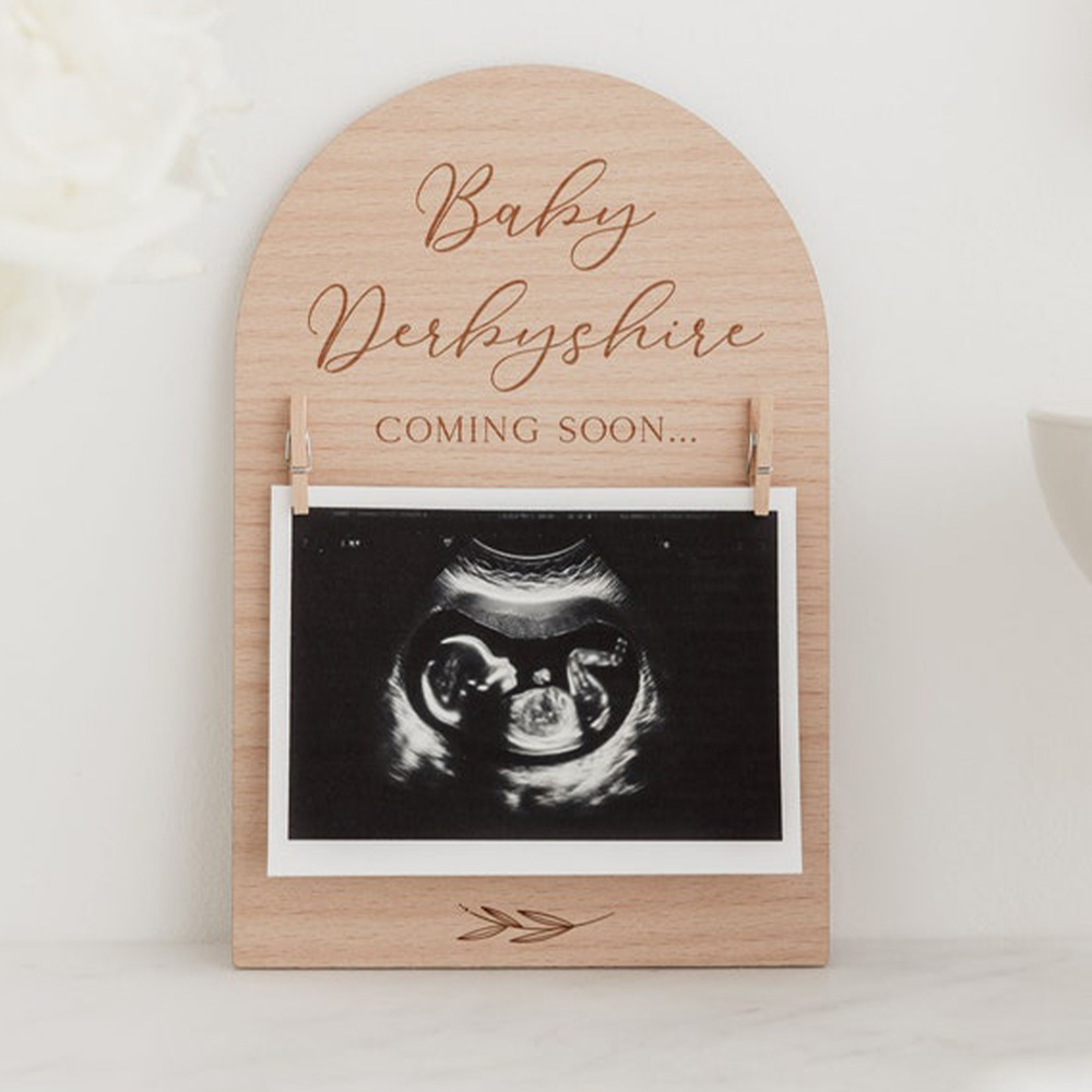 Personalised Pregnancy Announc - Engraved Wood Frame avaliação e preço