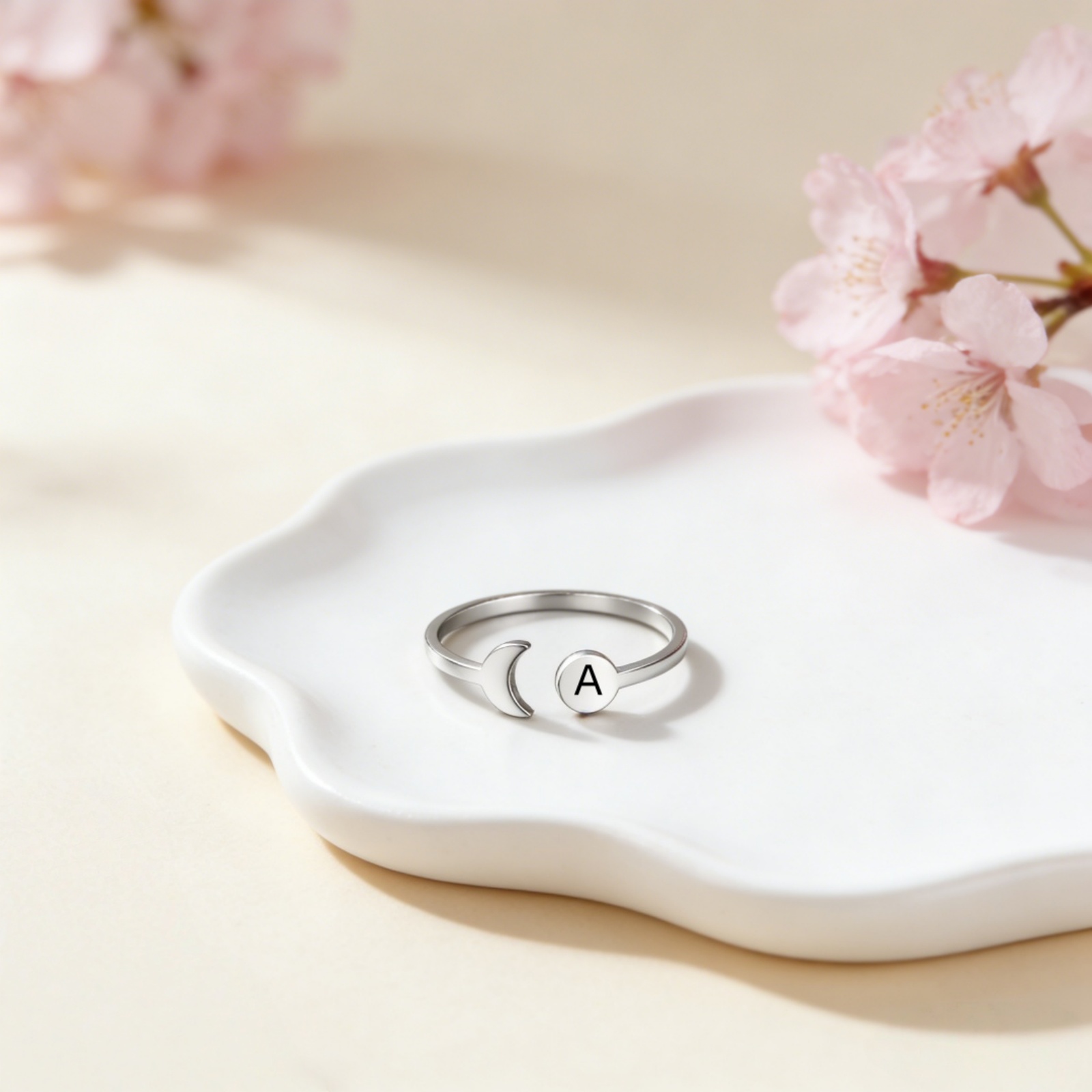 Customized Name A-Z Initial Re - Initial Ring Custom avaliação e preço
