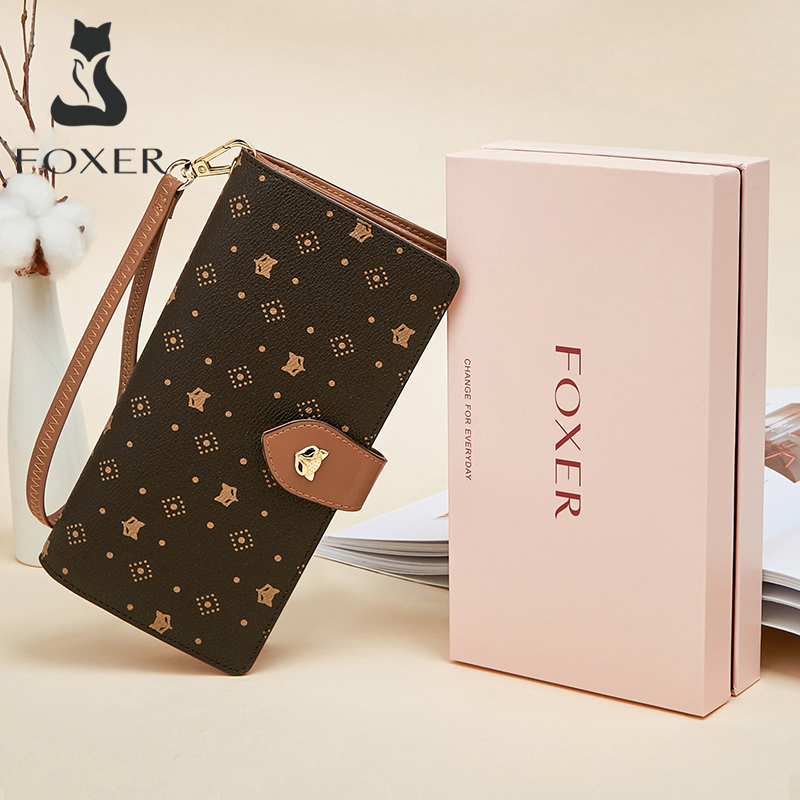 FOXER Women Long Wallet Card & - Monogram Keychain Leather avaliação e preço