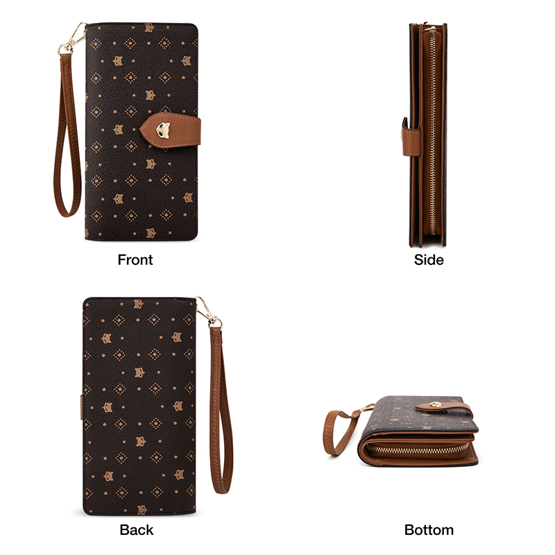 FOXER Women Long Wallet Card & - Monogram Keychain Leather avaliação e preço