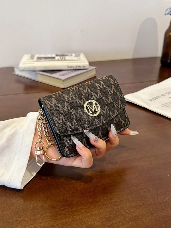 Retro Monogram Print Faux Leat - Monogram Keychain Leather avaliação e preço
