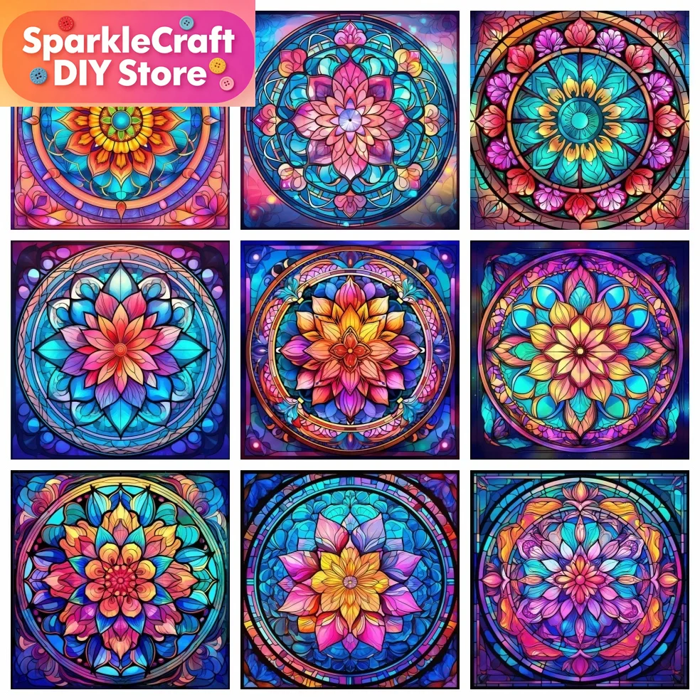 Diamond Painting Mandala Flowe - Photo Mosaic Print avaliação e preço