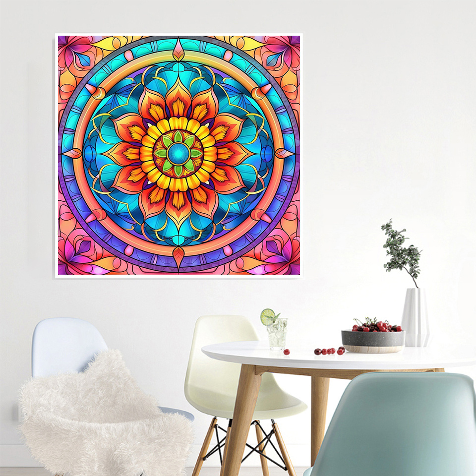 Diamond Painting Mandala Flowe - Photo Mosaic Print avaliação e preço