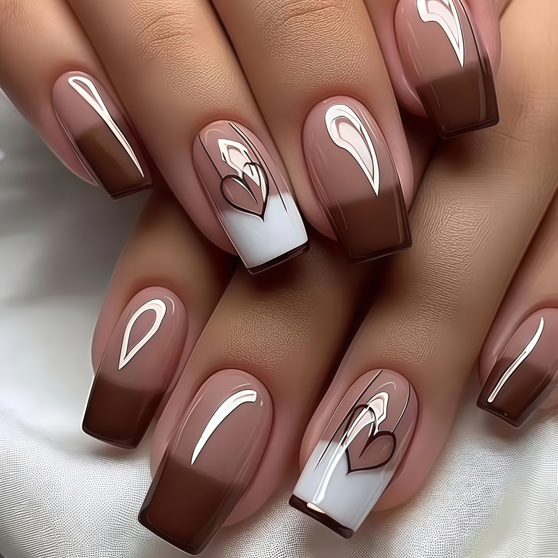 24PCSPurple Press on Nails Med - Pressed Flower Art avaliação e preço