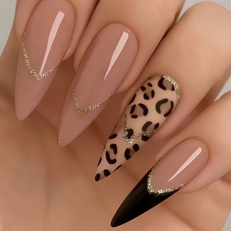 24PCSPurple Press on Nails Med - Pressed Flower Art avaliação e preço