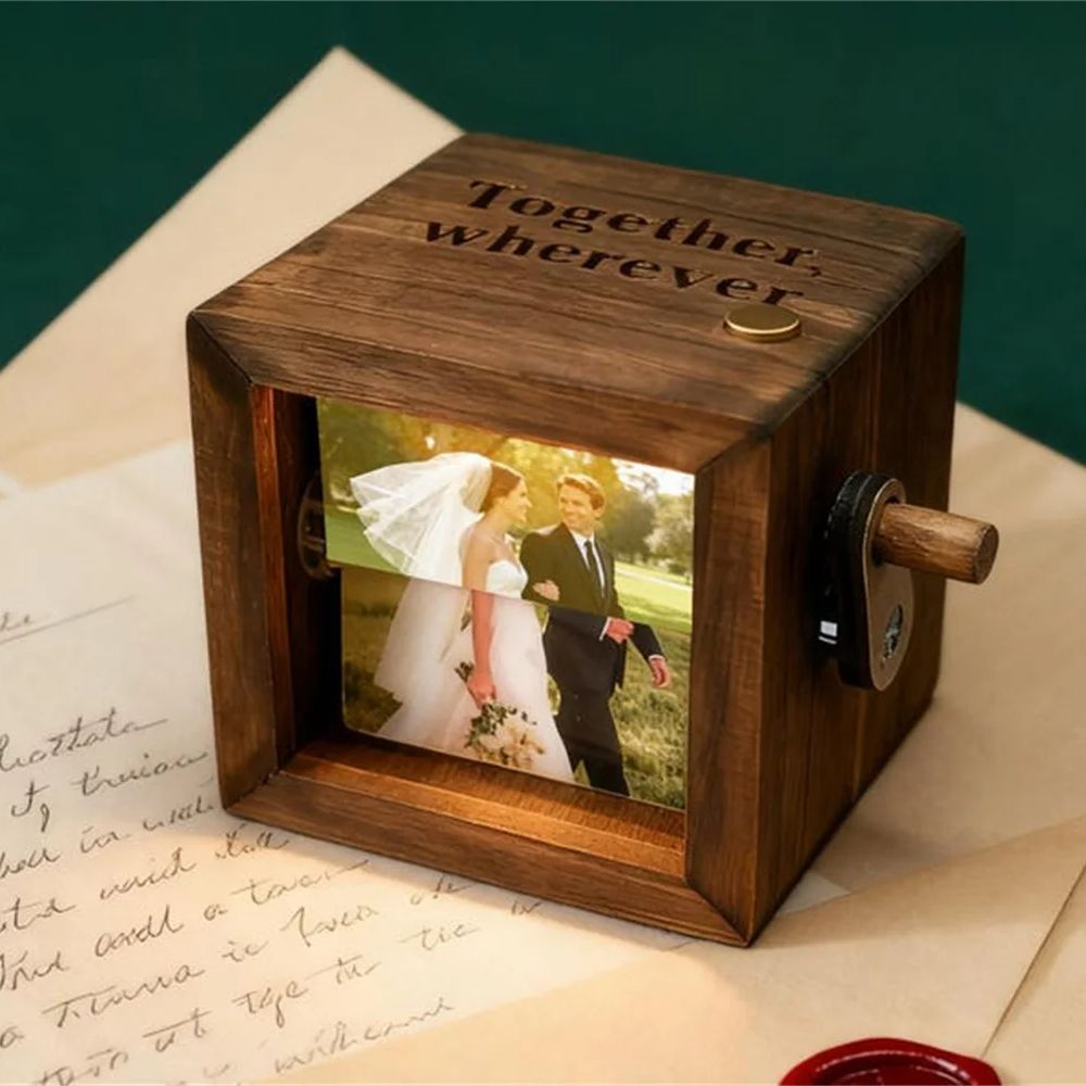 Custom Flipbook Photo Frame Pe - Engraved Wood Frame avaliação e preço