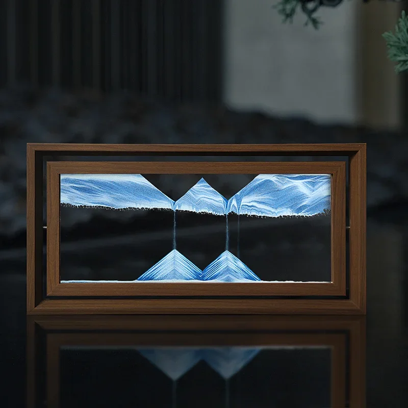 3D Rotatable Sandscape Moving  - Engraved Wood Frame avaliação e preço