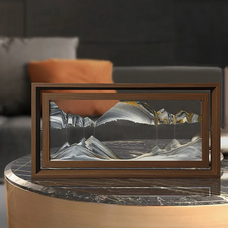 3D Rotatable Sandscape Moving  - Engraved Wood Frame avaliação e preço