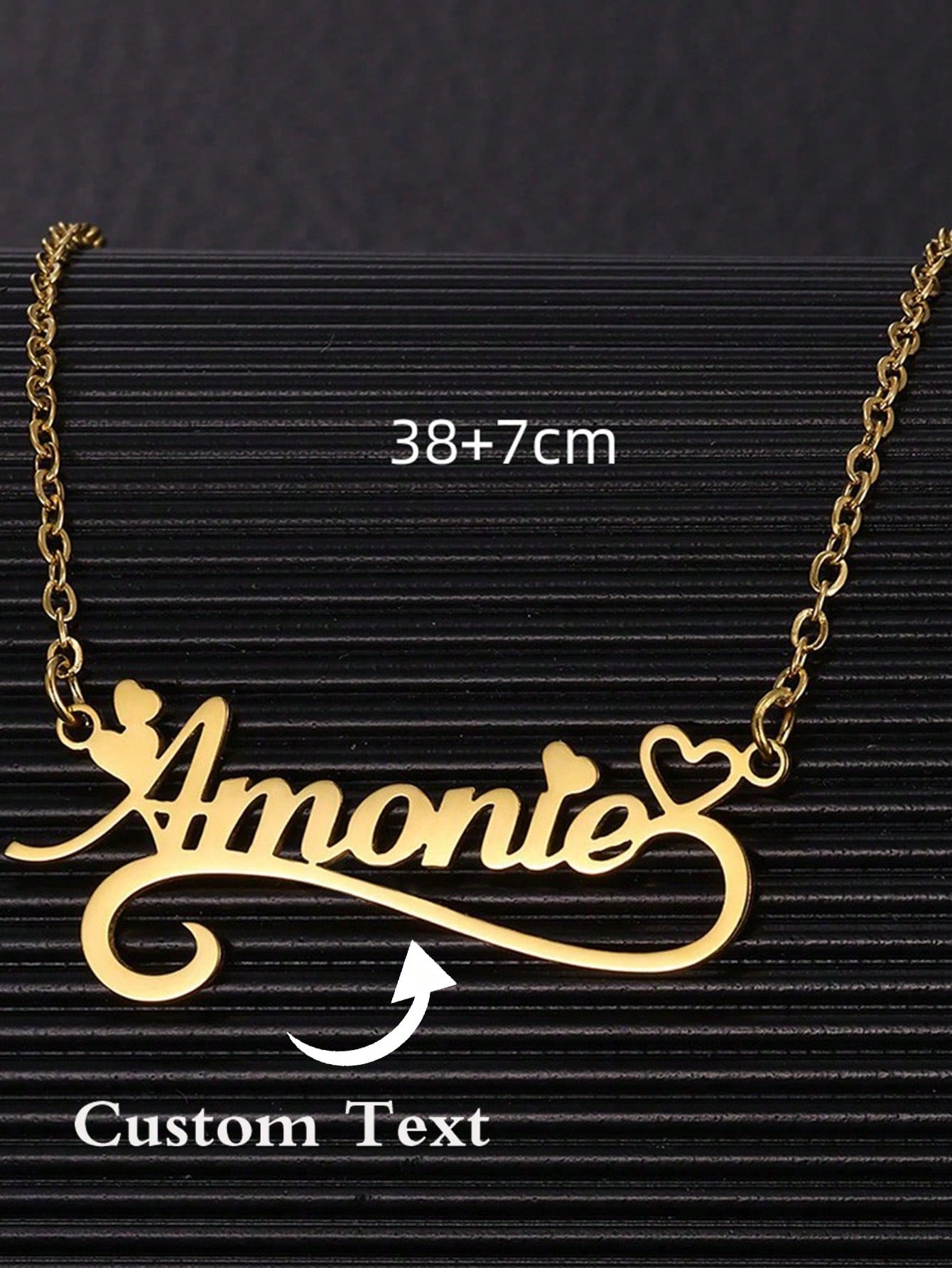 Custom Name Hollow Heart Neckl - Name Necklace Custom avaliação e preço