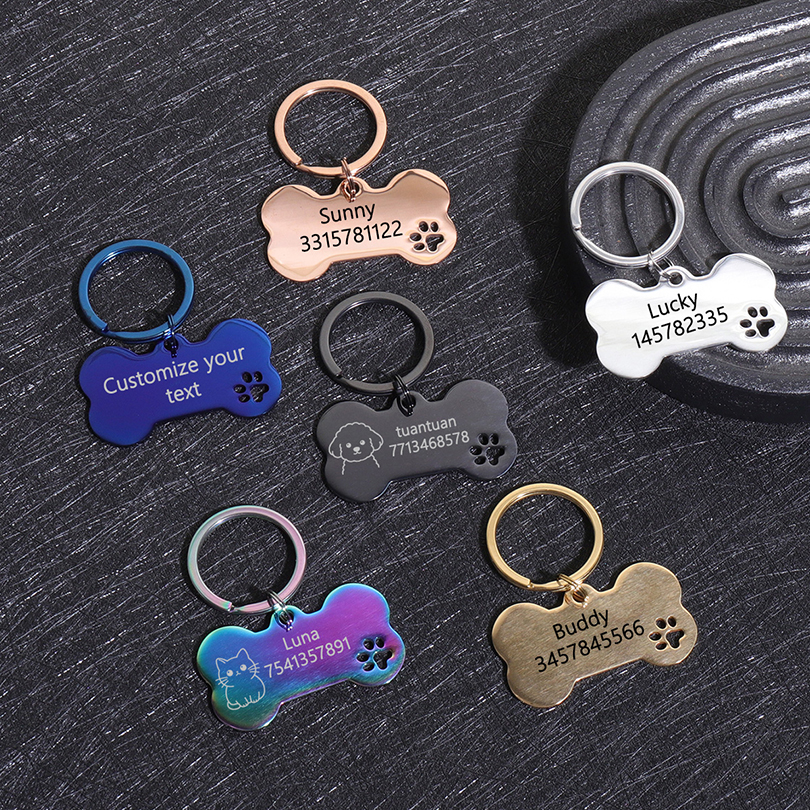 Custom Name Dog Tags Personali - Pet Portrait Custom avaliação e preço