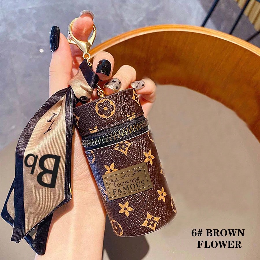 1pc Monogram Print Lipstick Ho - Monogram Keychain Leather avaliação e preço