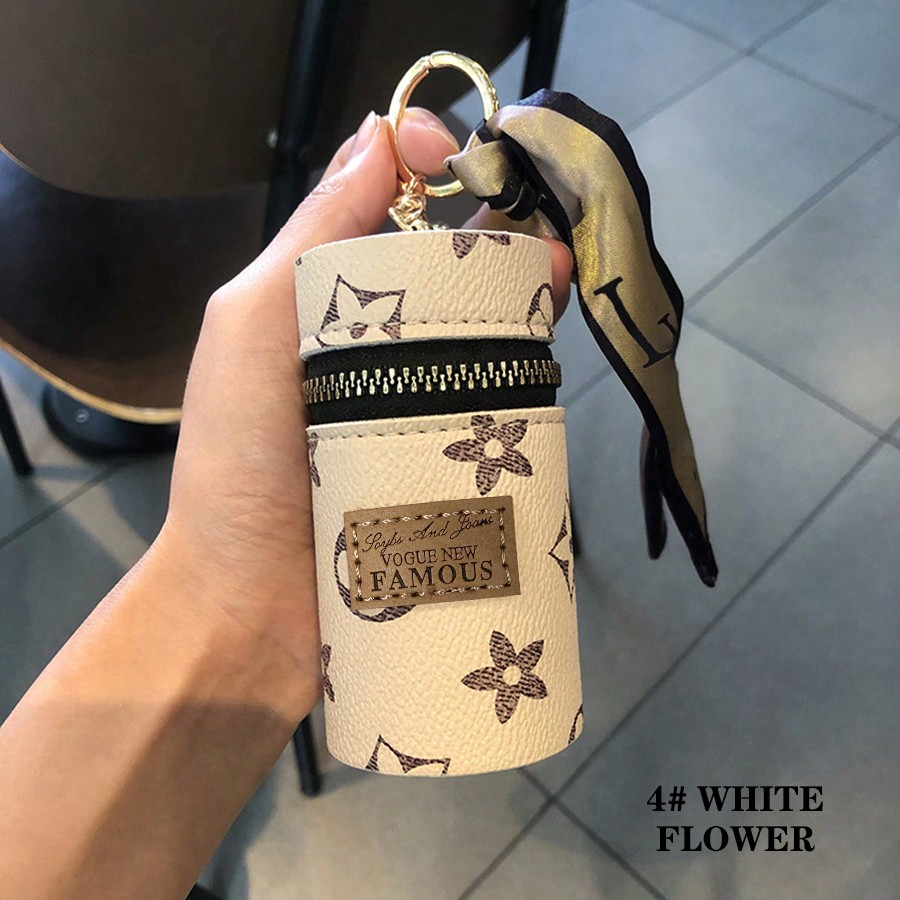 1pc Monogram Print Lipstick Ho - Monogram Keychain Leather avaliação e preço