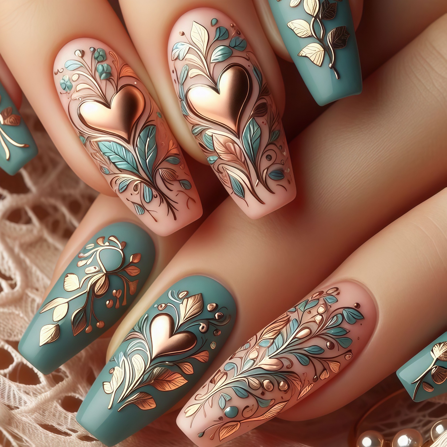 24pcs/set 3D fake nails for wo - Pressed Flower Art avaliação e preço