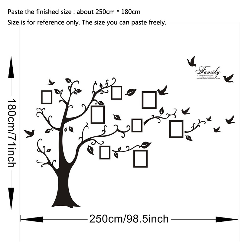Large Size Photo Tree PVC Wall - Family Tree Print avaliação e preço