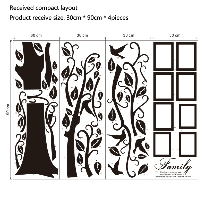 Large Size Photo Tree PVC Wall - Family Tree Print avaliação e preço