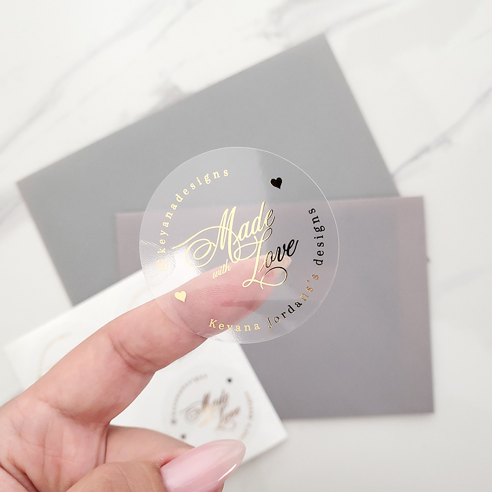 Custom 50pcs Round Gold Foil C - Personalised Candle Label avaliação e preço