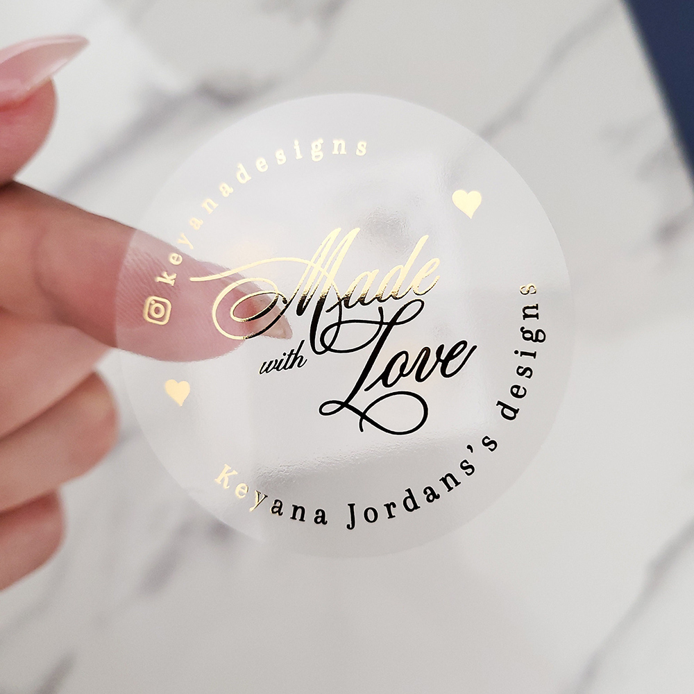 Custom 50pcs Round Gold Foil C - Personalised Candle Label avaliação e preço