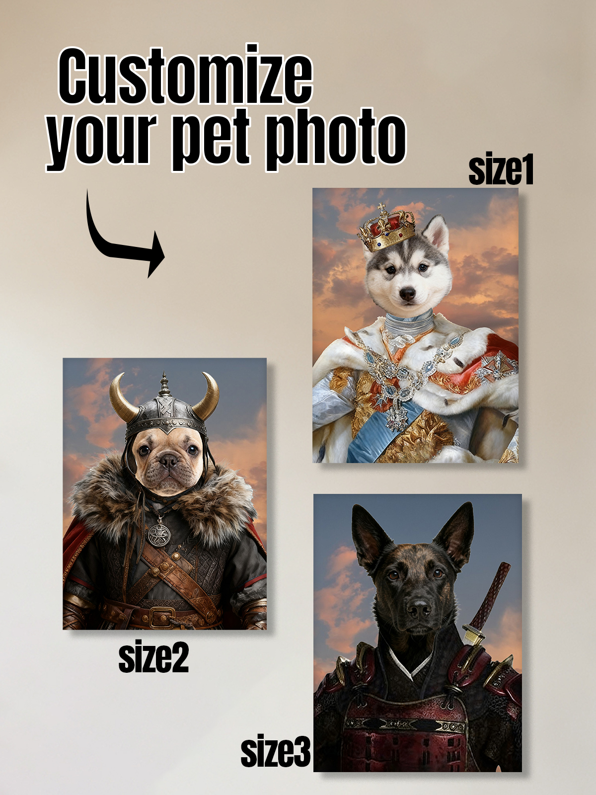 Customized Canvas Painting Roy - Pet Portrait Custom avaliação e preço