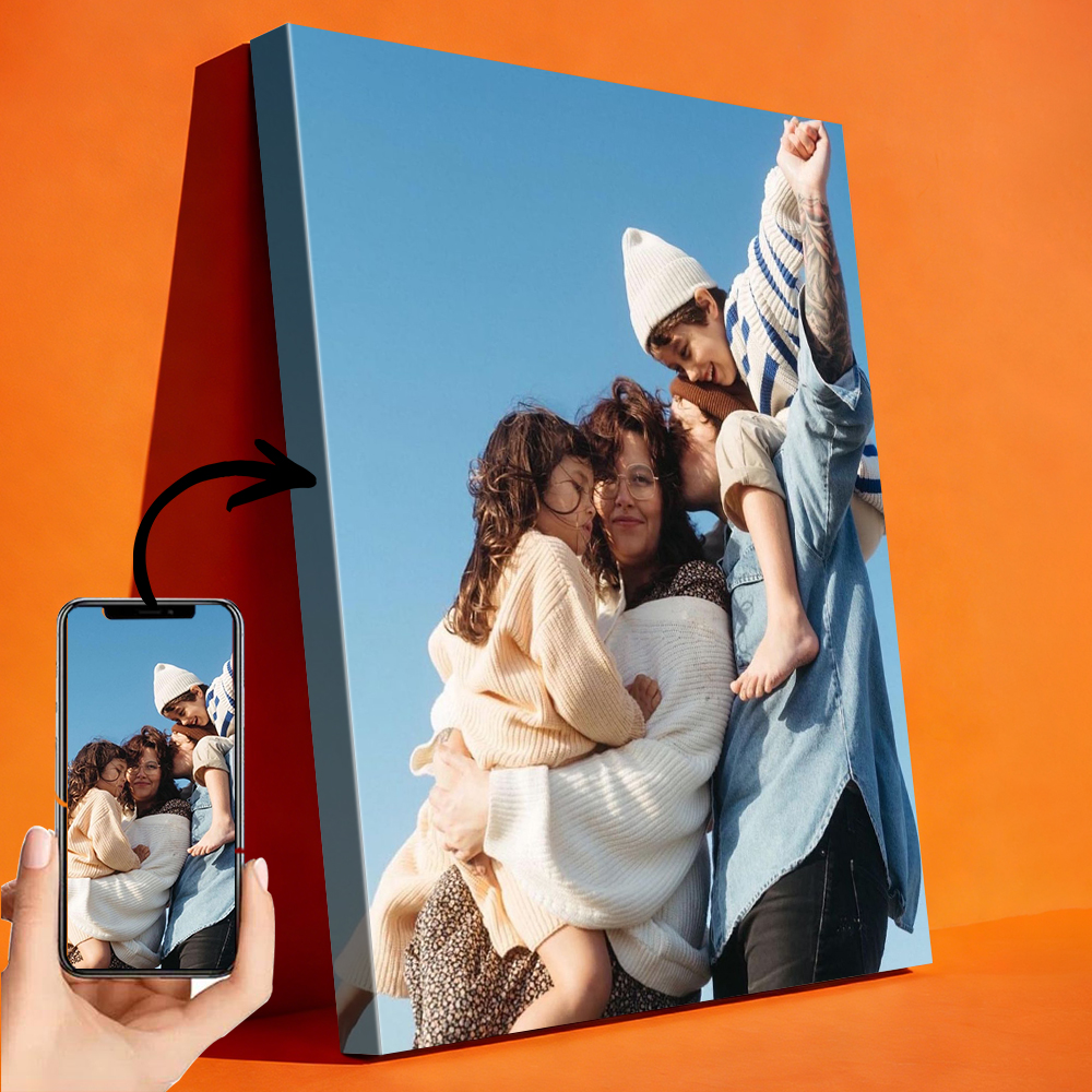1 Pc Customized Photos on Canv - Engraved Wood Frame avaliação e preço
