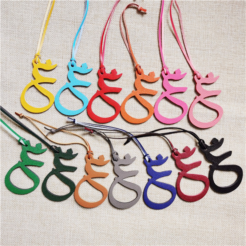 Natural Leather Keychain with  - Monogram Keychain Leather avaliação e preço