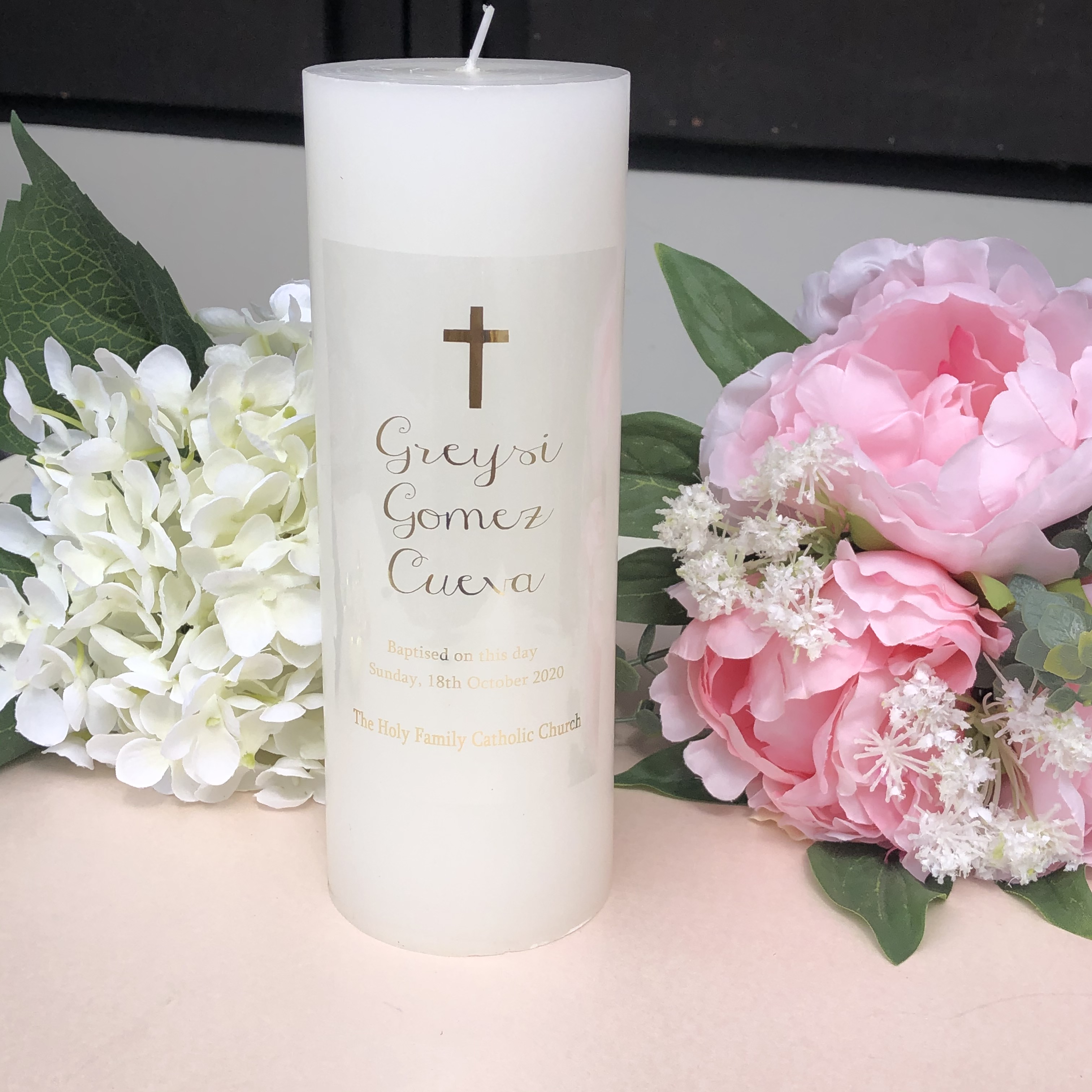 1 Personalised My Baptism cand - Personalised Candle Label avaliação e preço