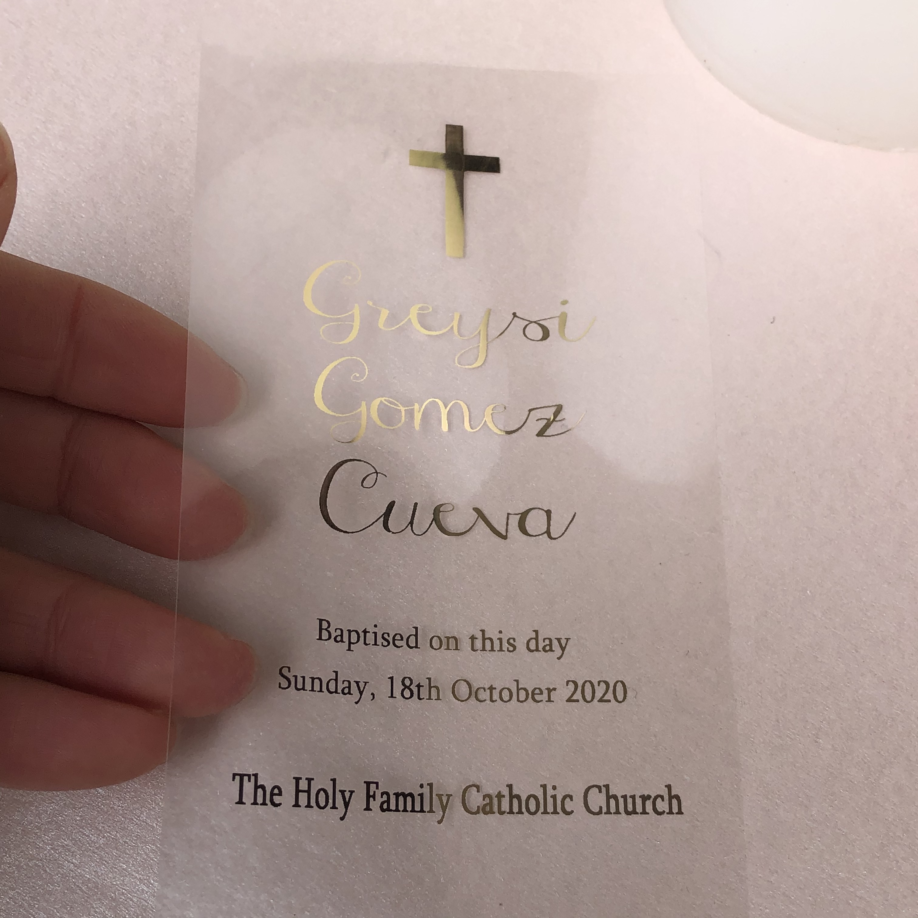 1 Personalised My Baptism cand - Personalised Candle Label avaliação e preço
