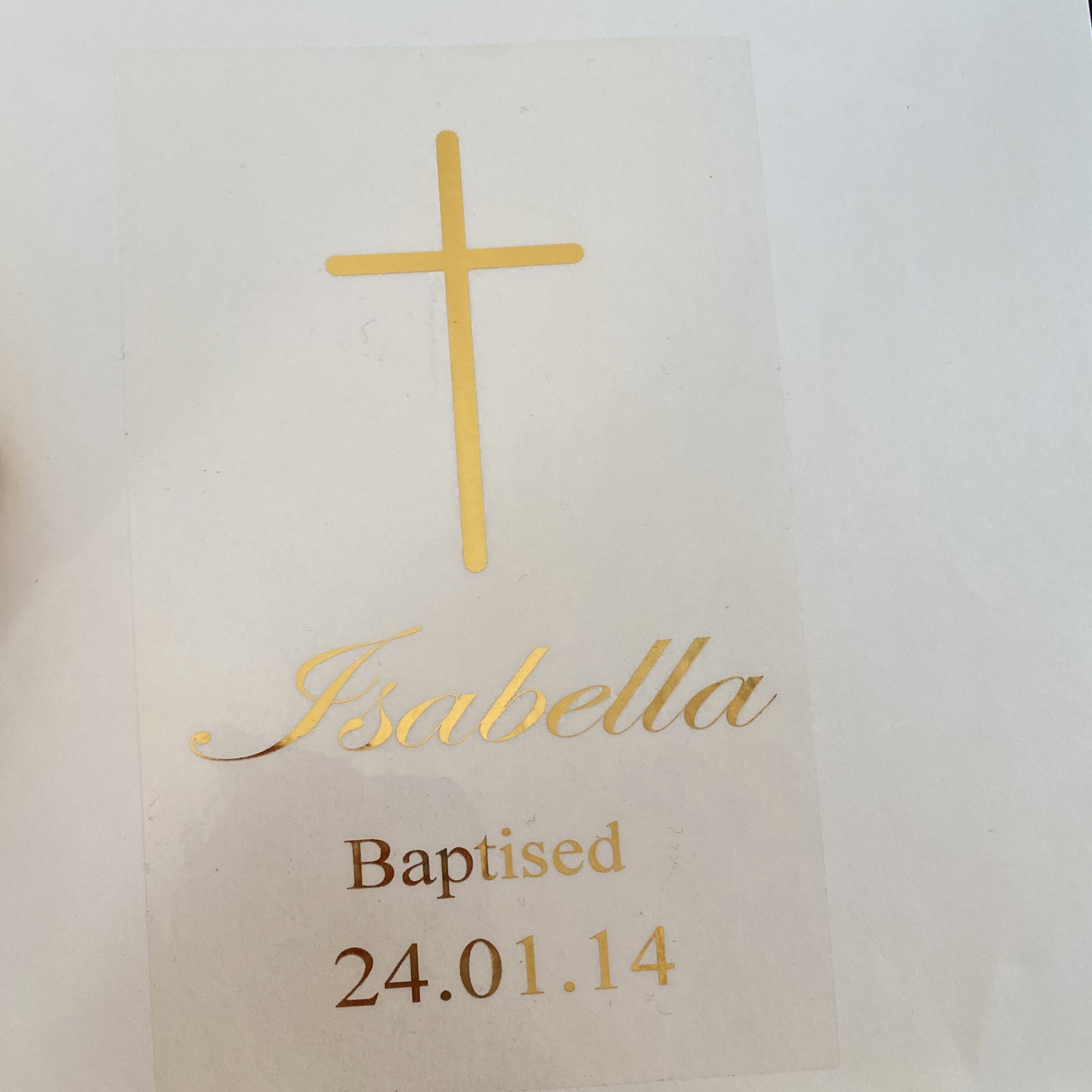 1 Personalised My Baptism cand - Personalised Candle Label avaliação e preço