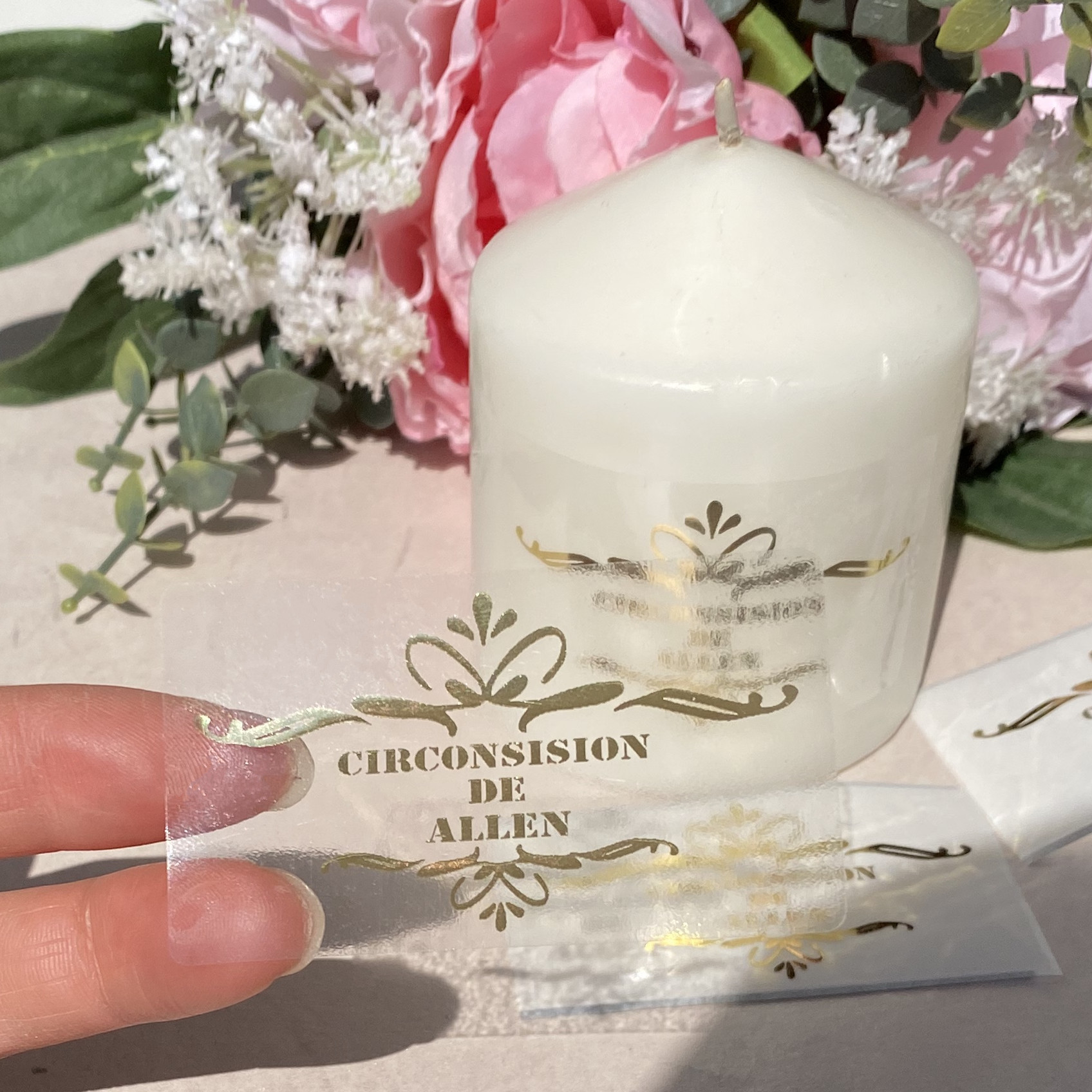 Personalized Boy Circumcision  - Personalised Candle Label avaliação e preço