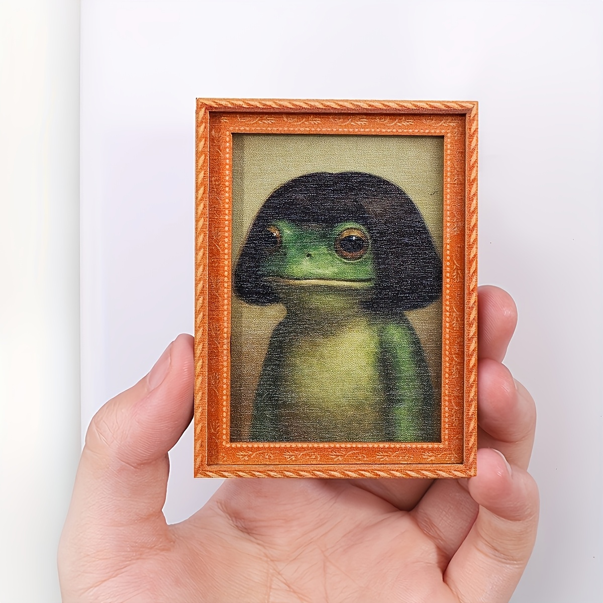 Mini Wooden Photo Frame Frog F - Engraved Wood Frame avaliação e preço