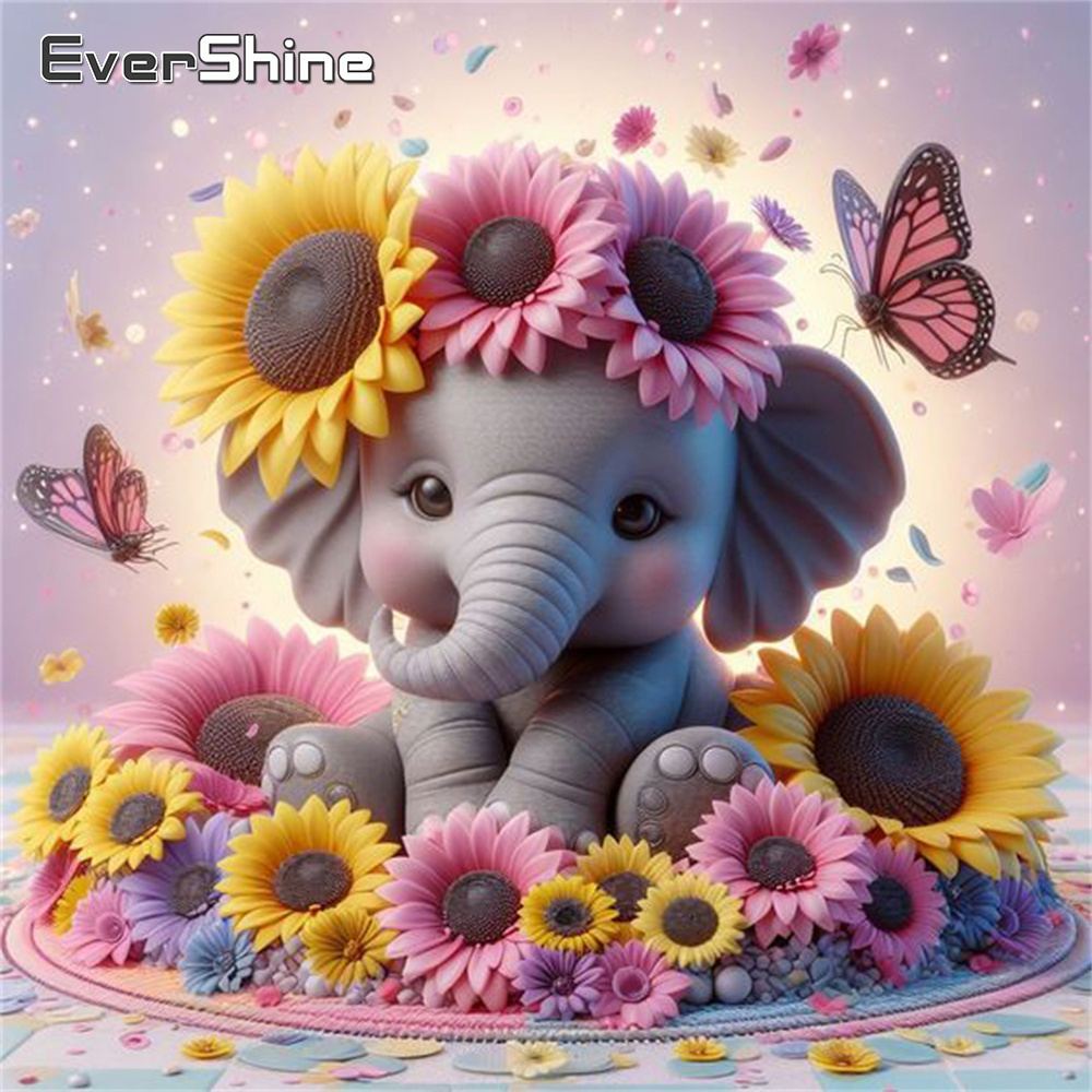 Evershine Elephant Diamond Pai - Photo Mosaic Print avaliação e preço