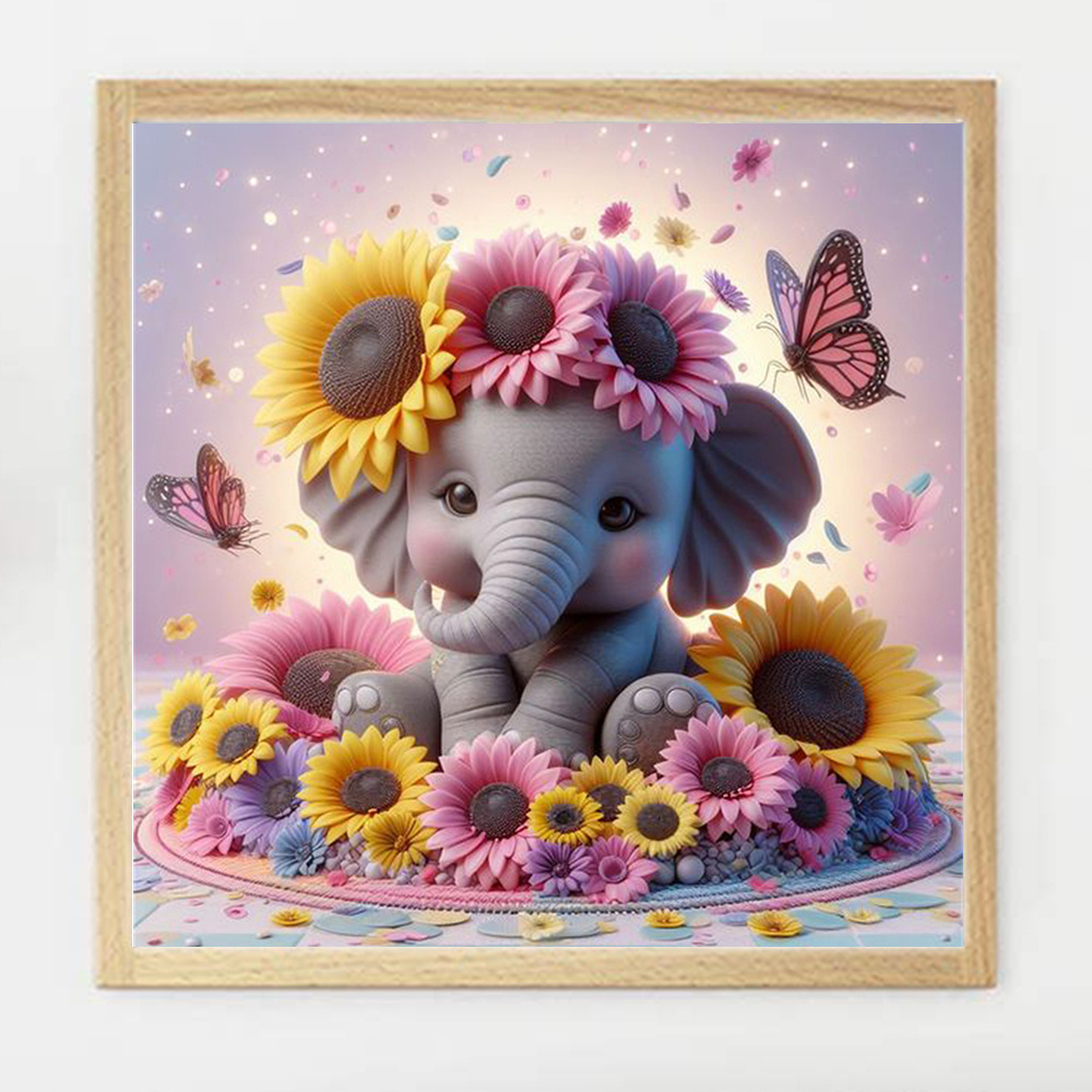 Evershine Elephant Diamond Pai - Photo Mosaic Print avaliação e preço