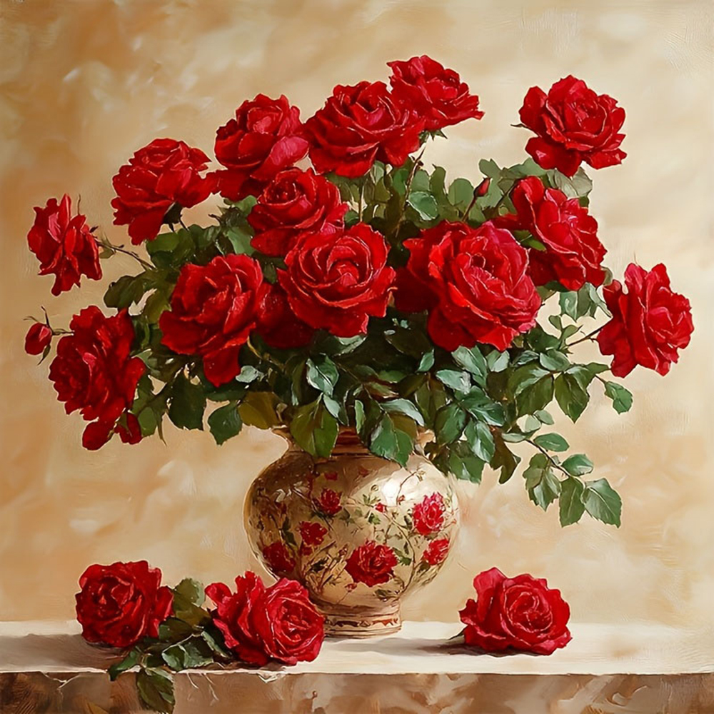 Rose Diamond Painting Full Squ - Photo Mosaic Print avaliação e preço