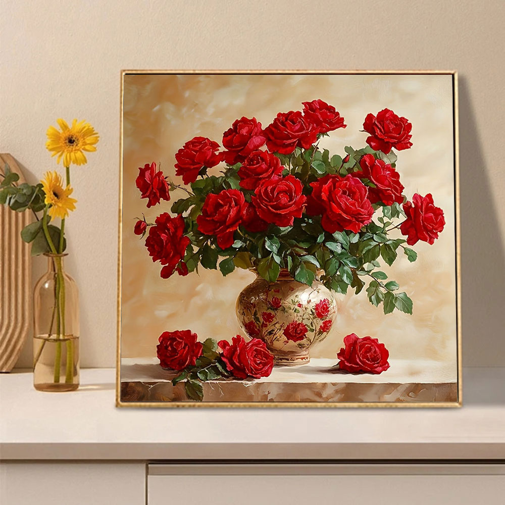 Rose Diamond Painting Full Squ - Photo Mosaic Print avaliação e preço