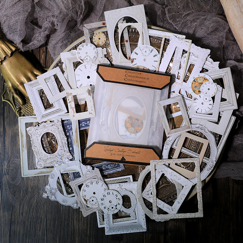 32pcs Vintage Embossed Photo F - Engraved Wood Frame avaliação e preço