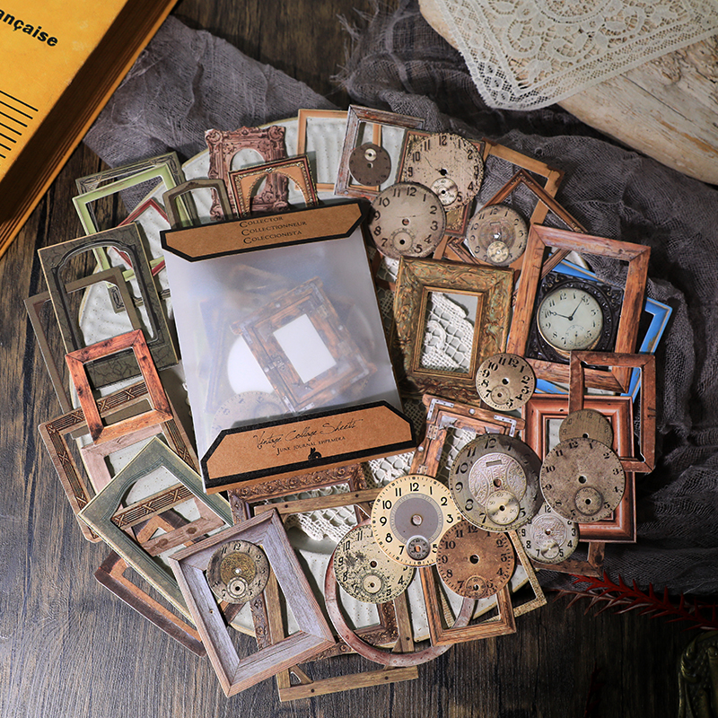 32pcs Vintage Embossed Photo F - Engraved Wood Frame avaliação e preço