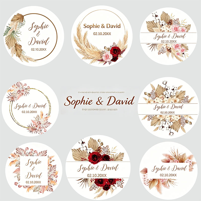 Personalized Boho Dried Pampas - Personalized Name Box avaliação e preço