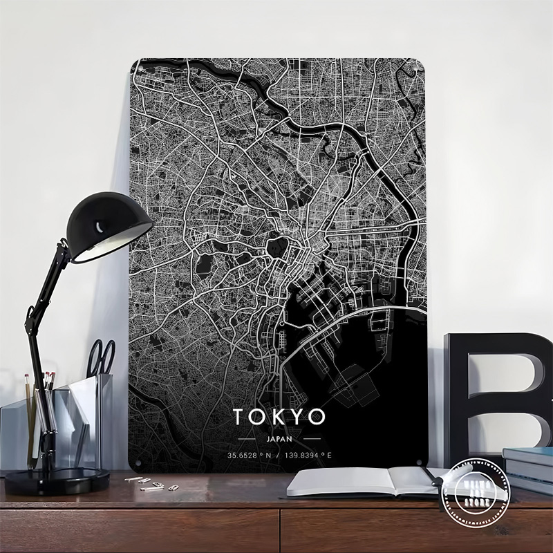 Tokyo City Map Dark Printed Po - Custom Map Poster avaliação e preço
