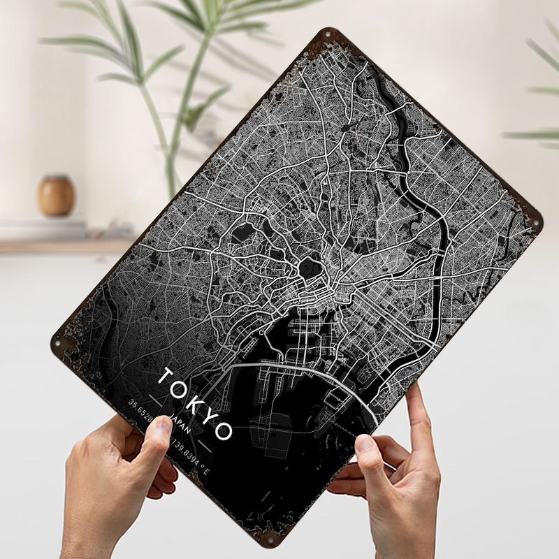 Tokyo City Map Dark Printed Po - Custom Map Poster avaliação e preço