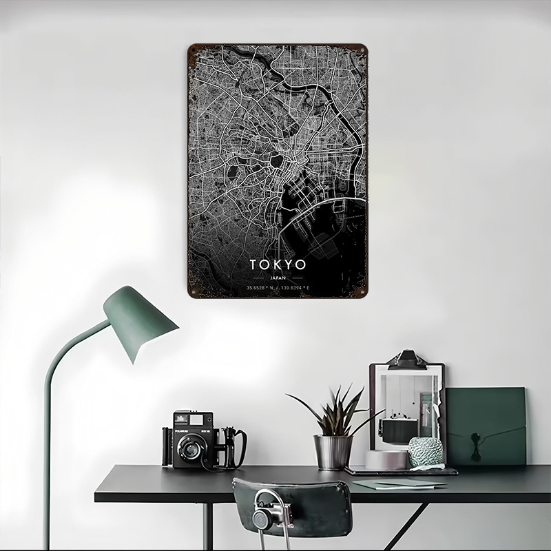 Tokyo City Map Dark Printed Po - Custom Map Poster avaliação e preço