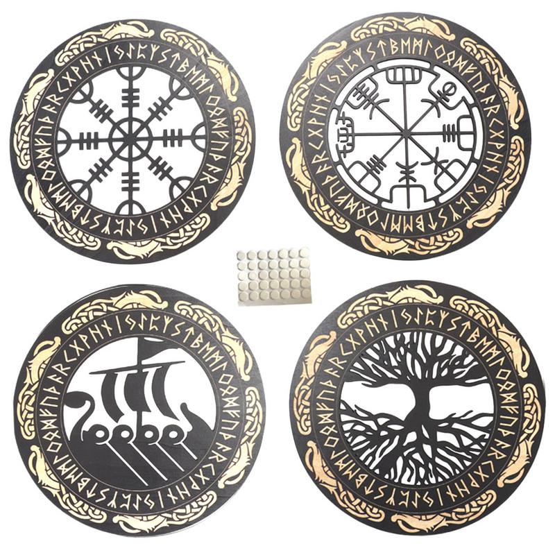 4PCS Set Wall Art Nordic Vikin - Family Tree Print avaliação e preço