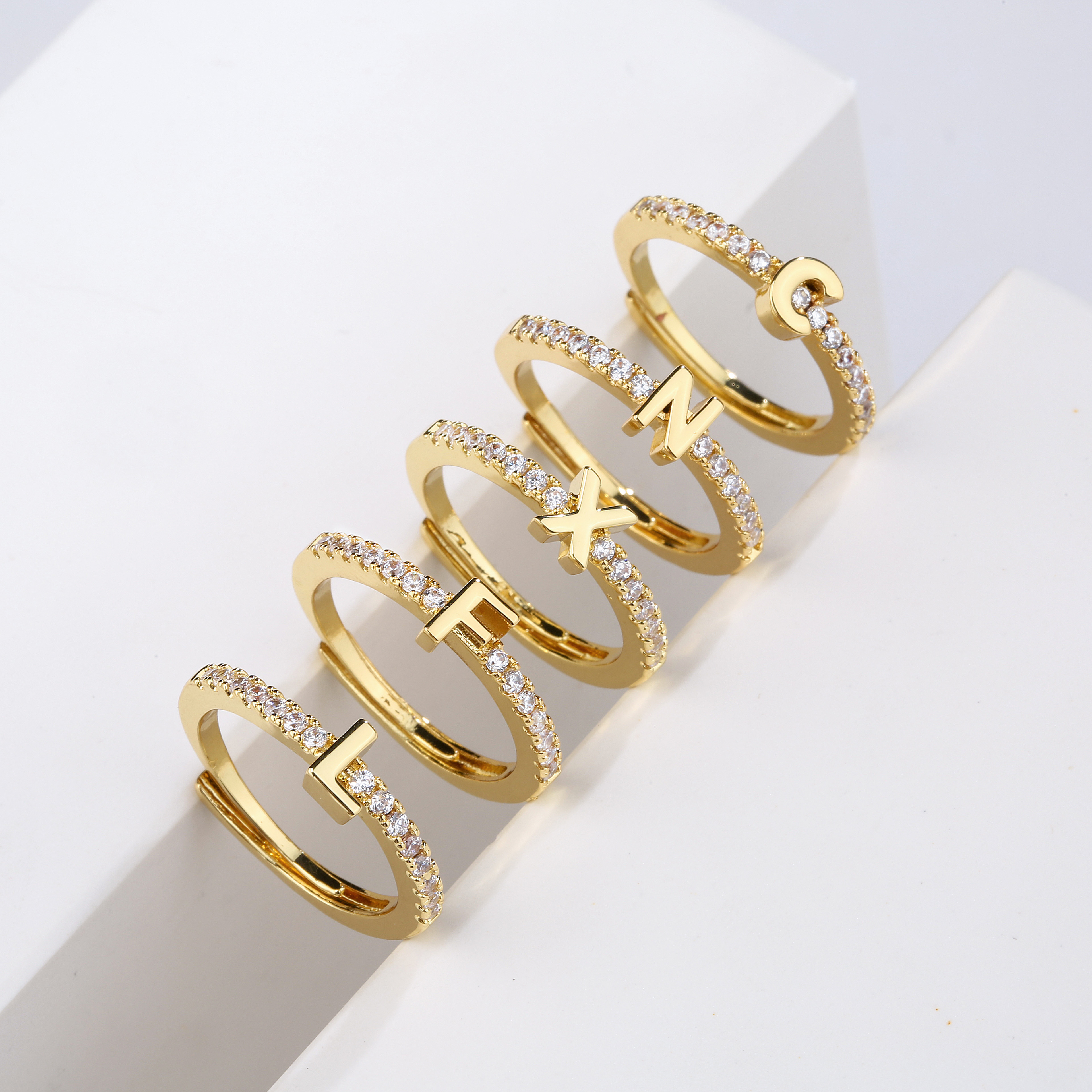 HECHENG,Fashion Initials Lette - Initial Ring Custom avaliação e preço