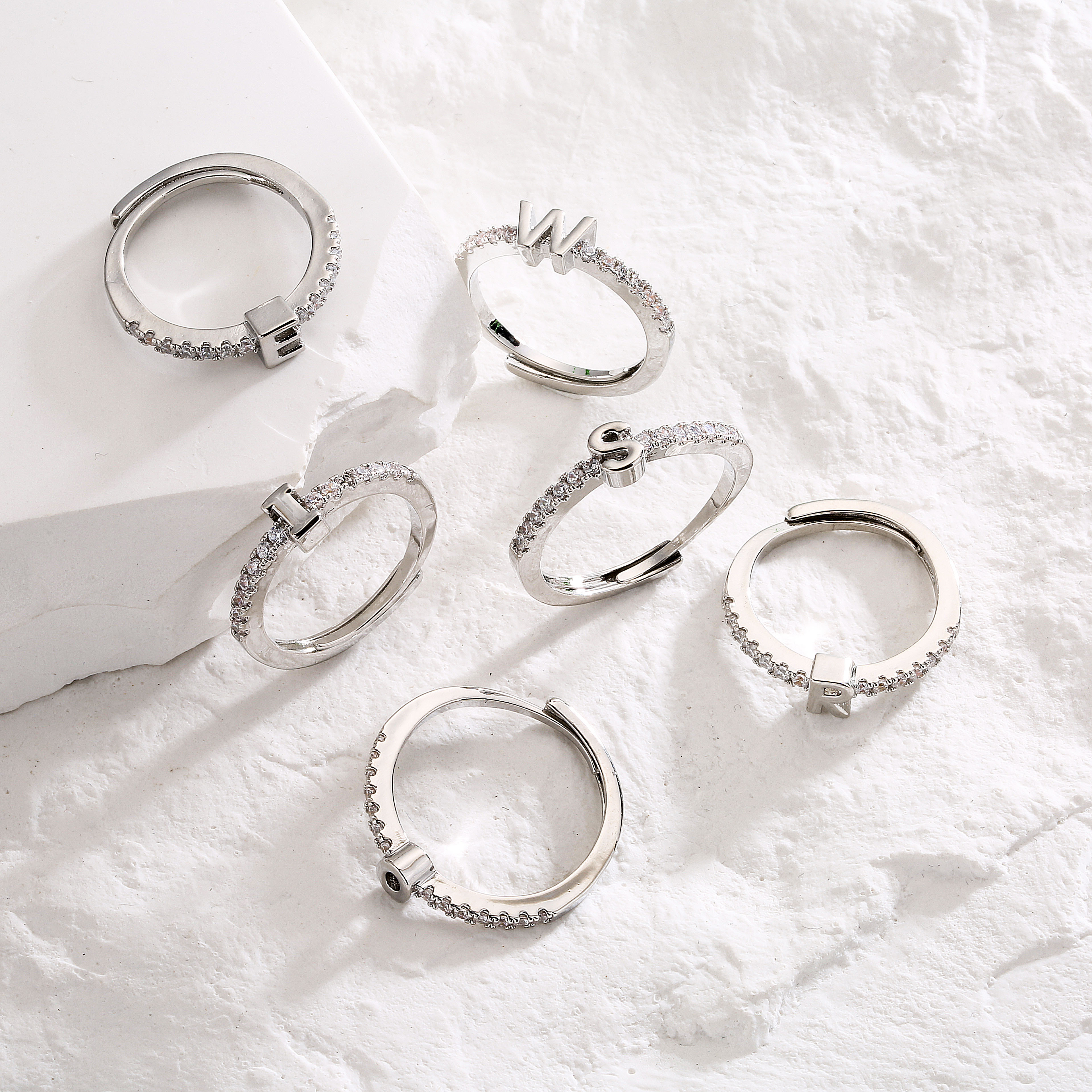 HECHENG,Fashion Initials Lette - Initial Ring Custom avaliação e preço