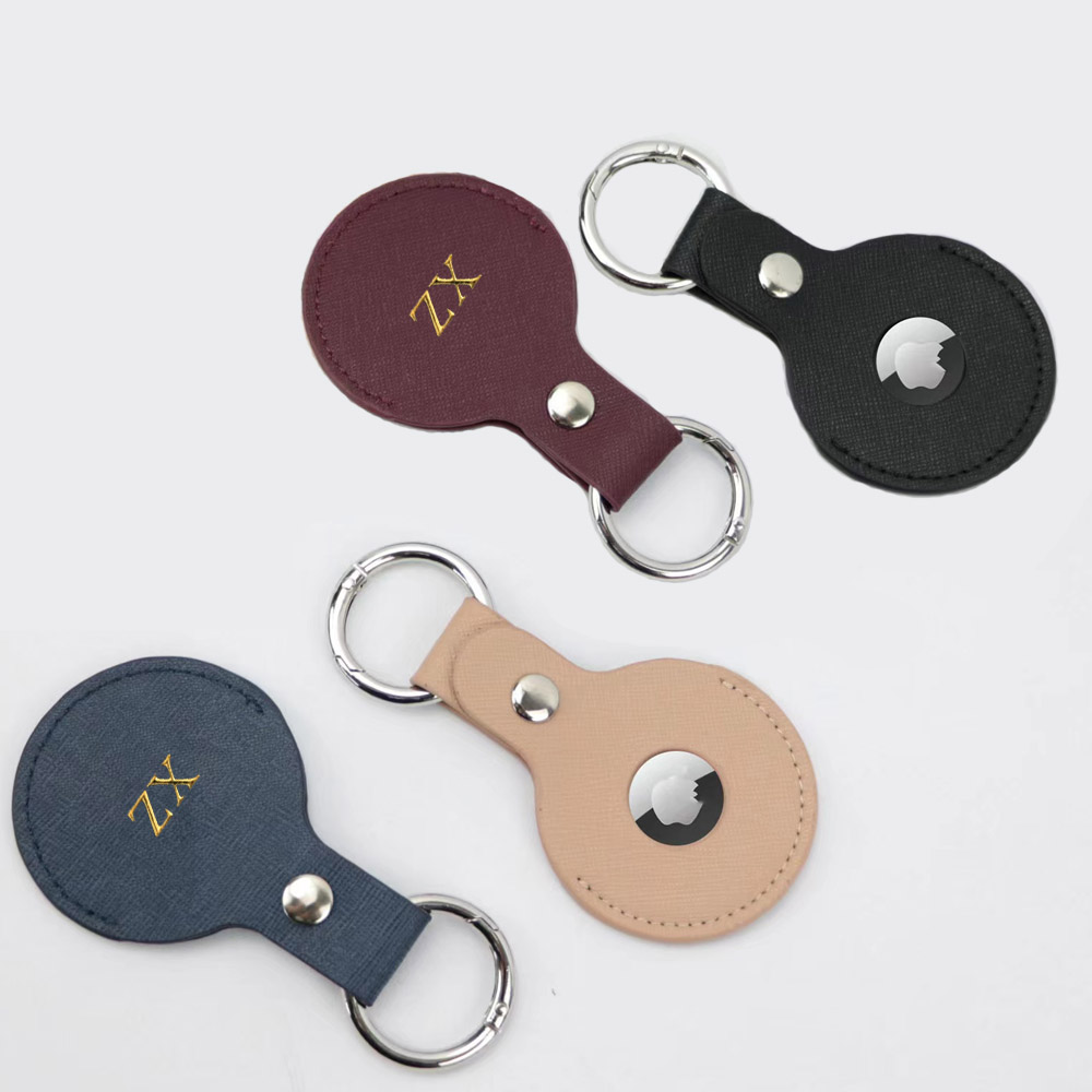 Custom Gold initial letters Fo - Monogram Keychain Leather avaliação e preço