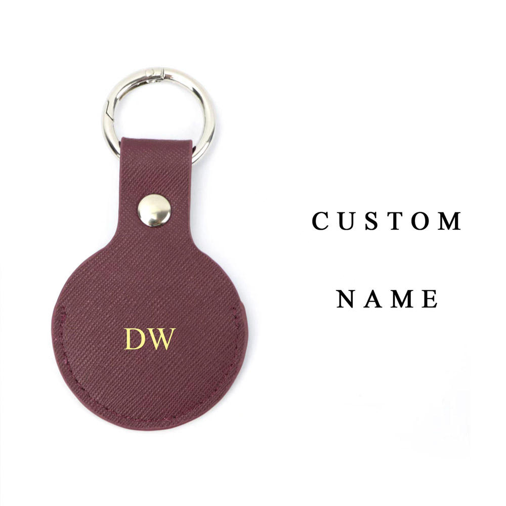 Custom Gold initial letters Fo - Monogram Keychain Leather avaliação e preço