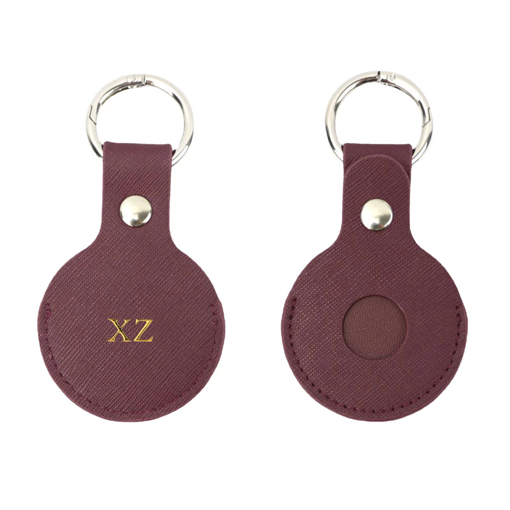 Custom Gold initial letters Fo - Monogram Keychain Leather avaliação e preço