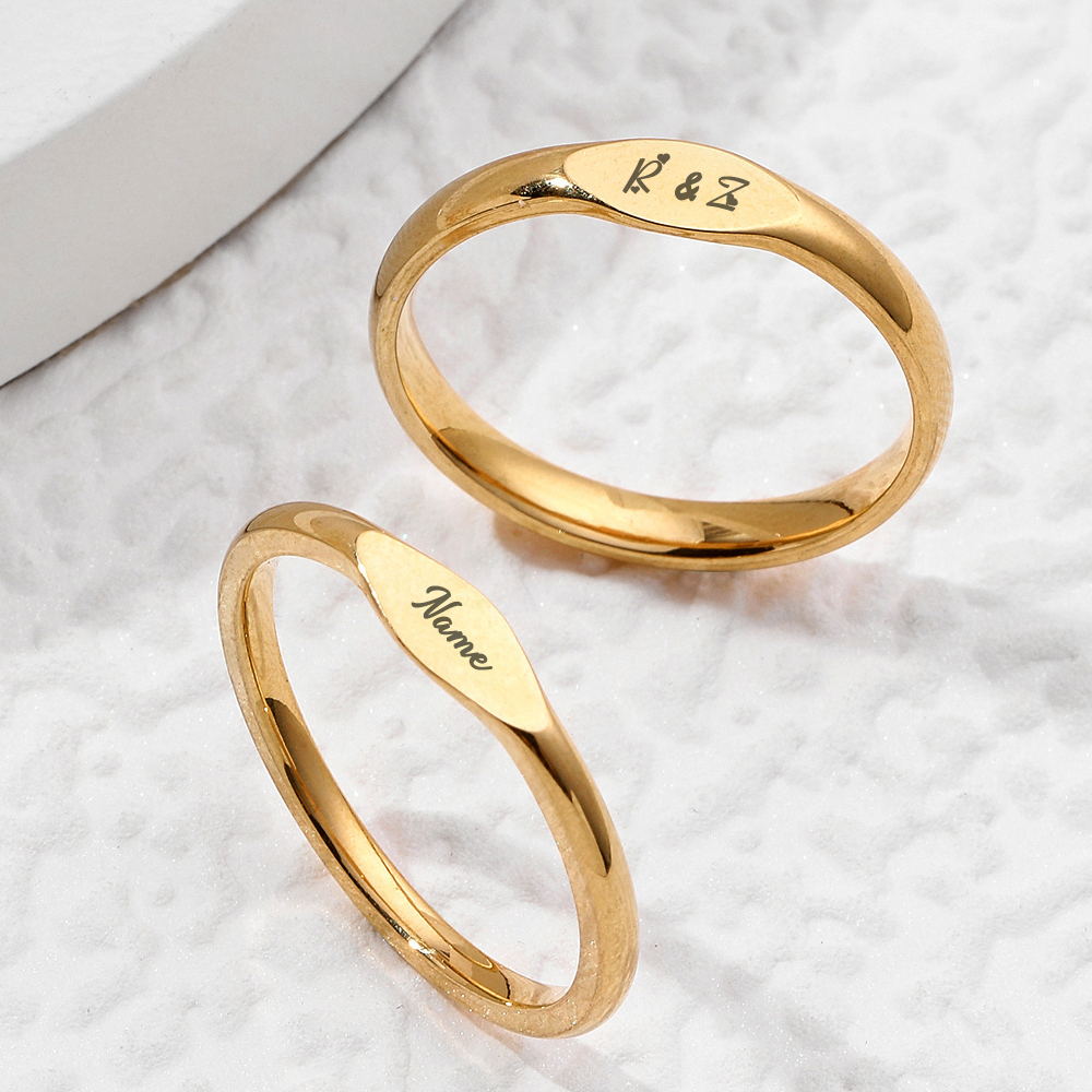Personalized customized name r - Initial Ring Custom avaliação e preço