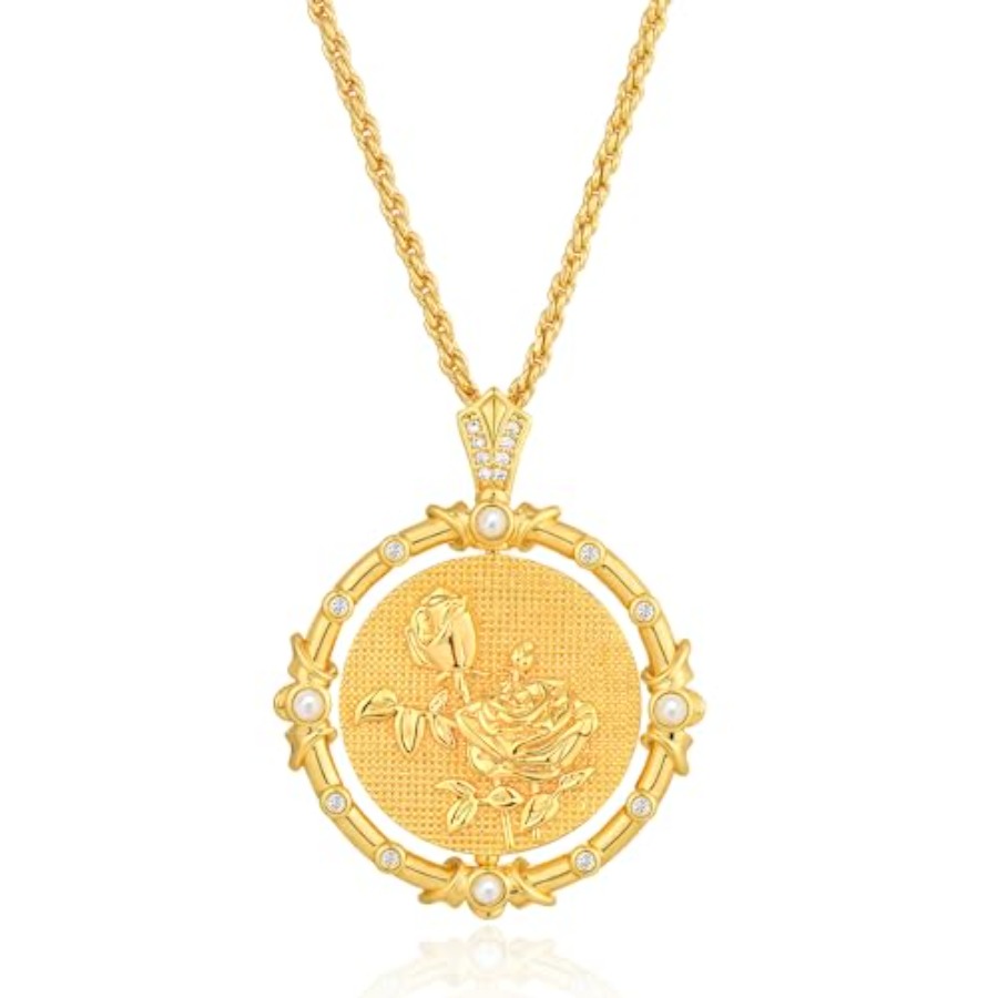 Fettero Gold Necklace for Wome - Birth Flower Necklace avaliação e preço